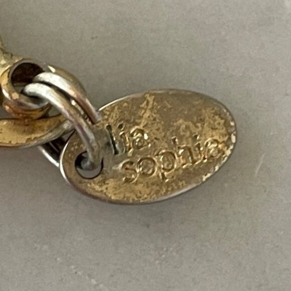 LIA SOPHIA Gold Tone Etched Link Long Necklace Vintage Retired - Picture 6 of 13